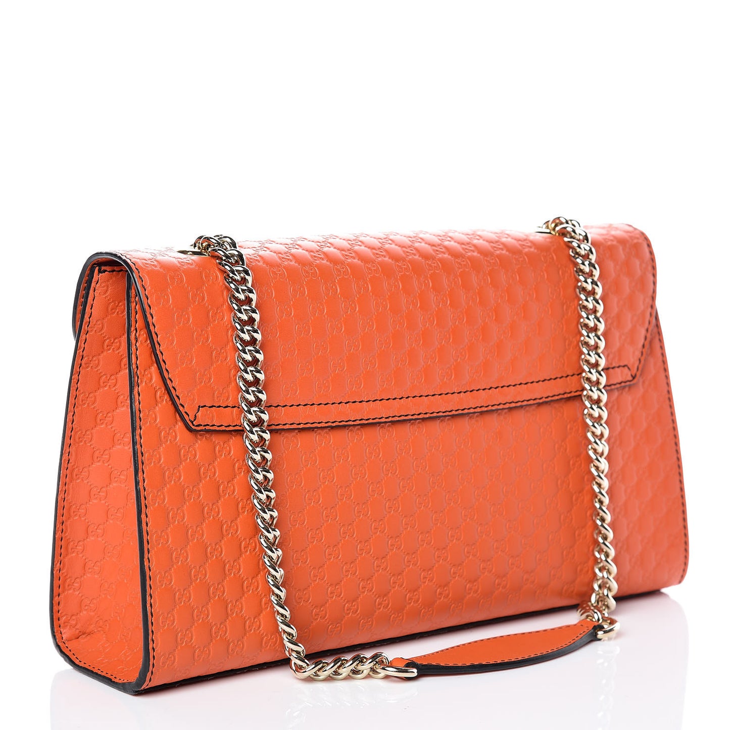 Microguccissima Medium Emily Chain Shoulder Bag Sun Orange