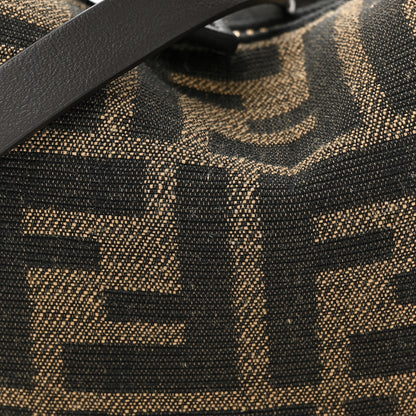 Fendi Fabric Jacquard FF 1974 Nano Fendigraphy Hobo Charm Tobacco Moro 8 of 10
