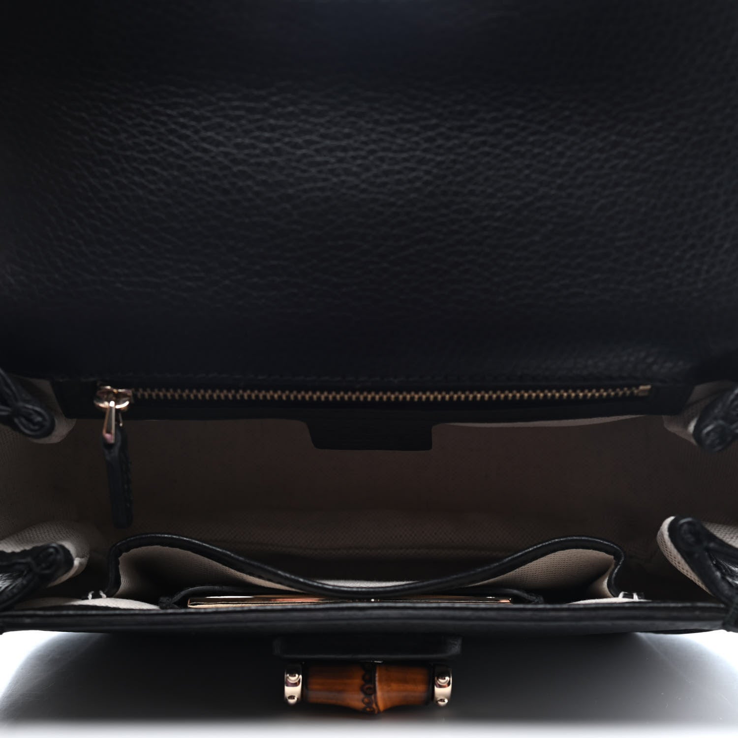 Gucci Cellarius Calfskin Small New Bamboo Top Handle Bag Black 4 of 4
