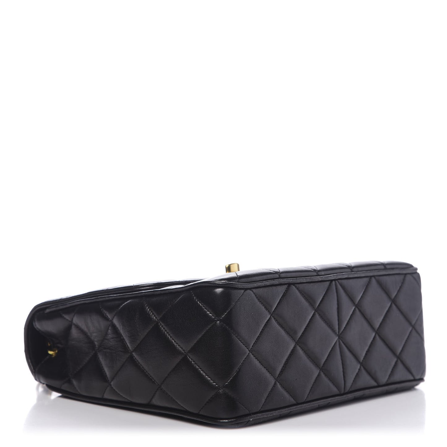 Lambskin Quilted Medium Single Flap Black