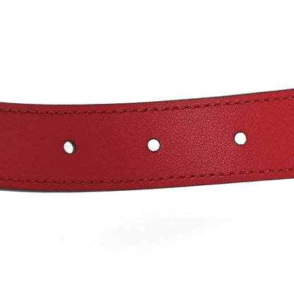 Gucci Moon Calfskin Torchon Double G 25mm Belt 75 30 Hibiscus Red 4 of 4