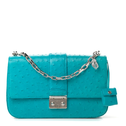 Christian Dior Ostrich Medium Miss Dior Flap Turquoise 1 of 13
