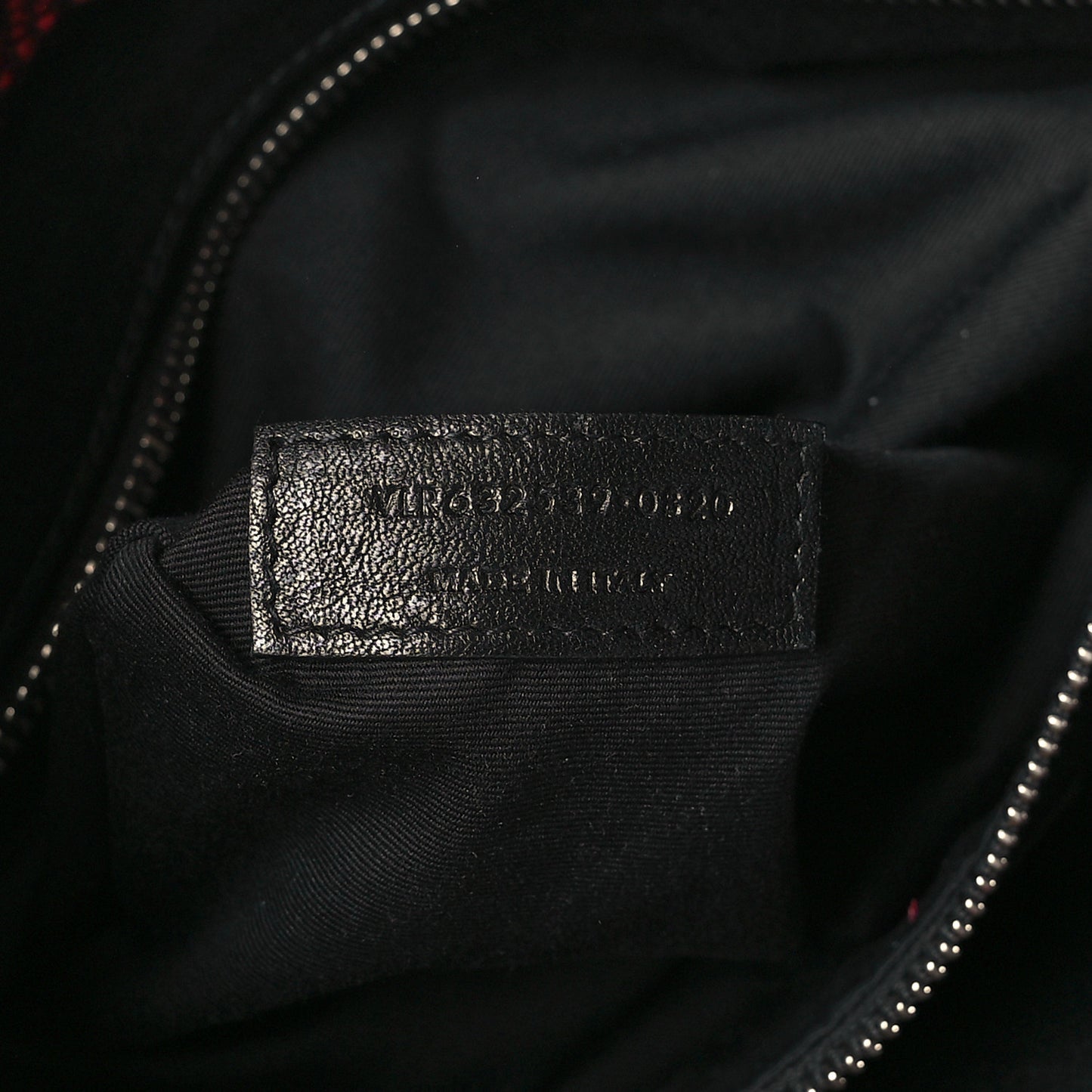 Wool Tartan Rive Gauche Noe Tote Red Black