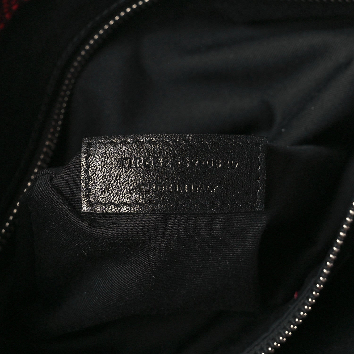 Saint Laurent Wool Tartan Rive Gauche Noe Tote Red Black 7 of 10