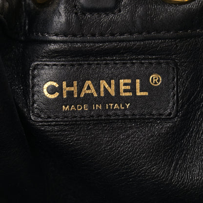 Chanel Rabbit Fur Reversible Drawstring Bag Black 6 of 16