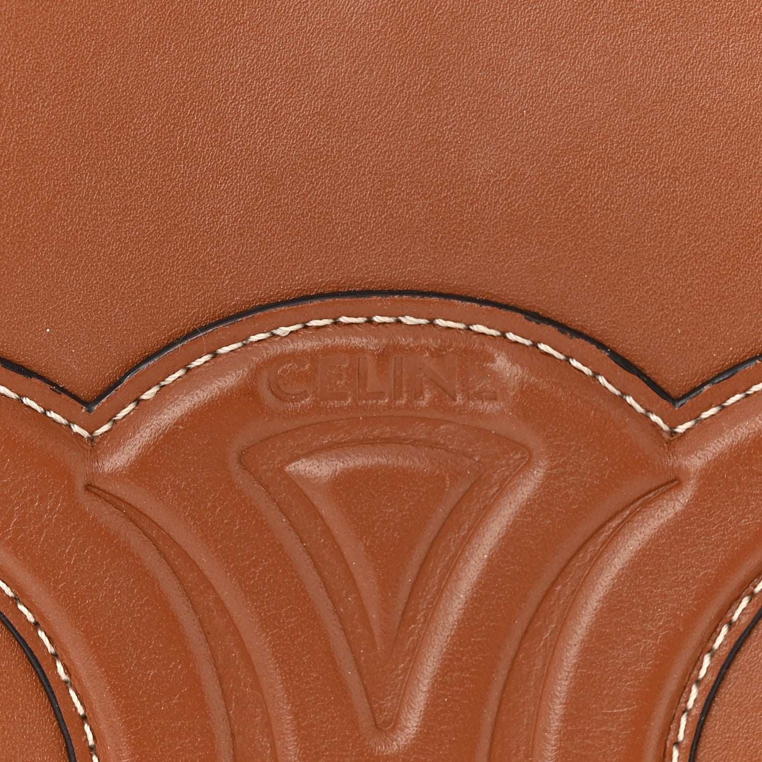 Celine Smooth Calfskin Small Cuir Triomphe Bucket Bag Tan 7 of 13