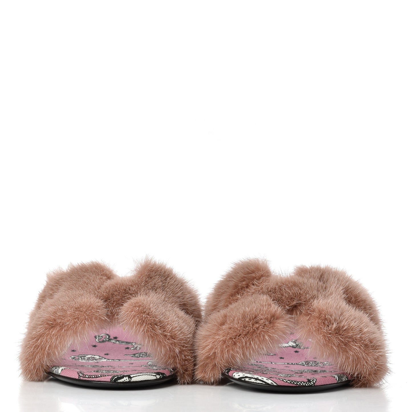 Mink Fur Oasis Sandals 37 Granit Pink