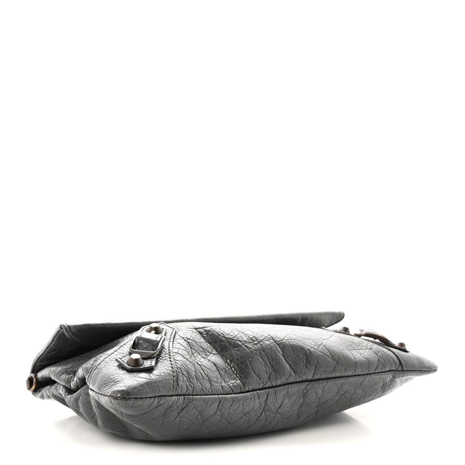 Balenciaga Agneau Classic Hardware Envelope Strap Clutch Gris Fossile 5 of 11
