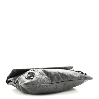 Balenciaga Agneau Classic Hardware Envelope Strap Clutch Gris Fossile 5 of 11