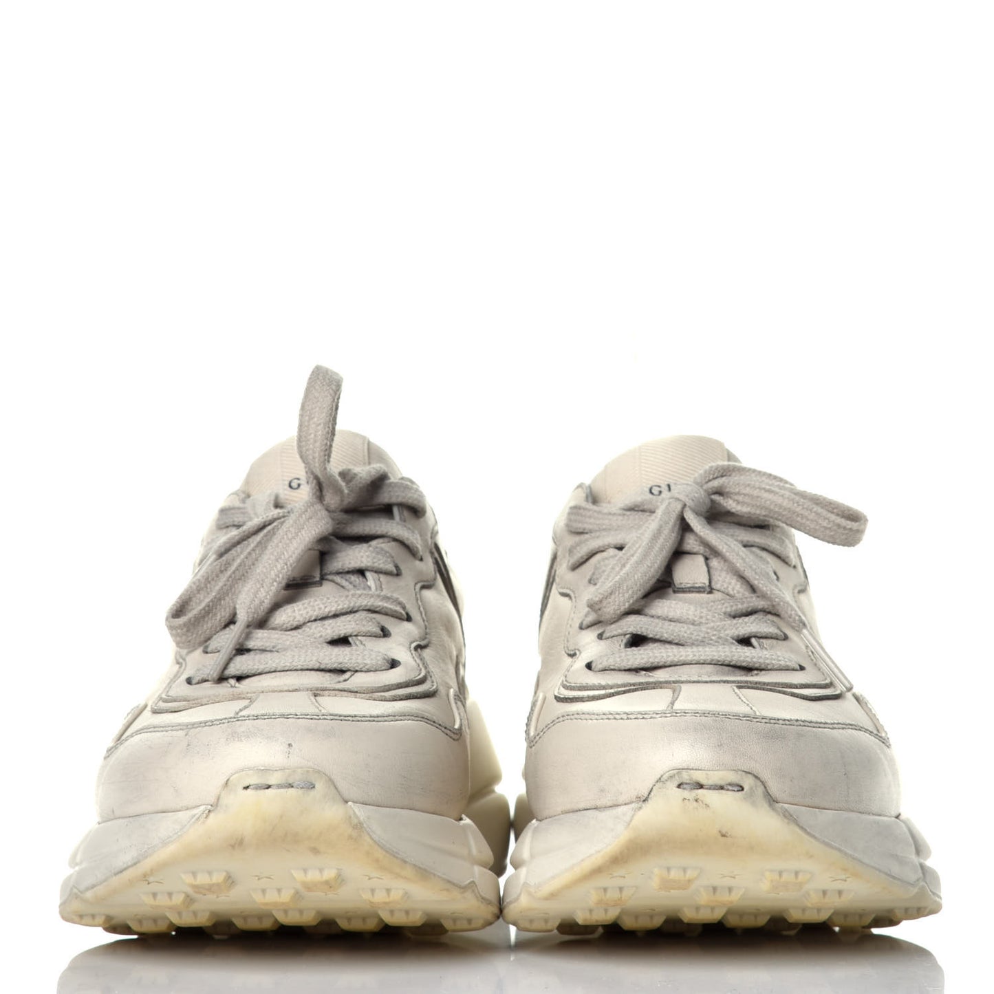 Soft Calfskin Rhyton Womens Sneakers 37.5 Ivory