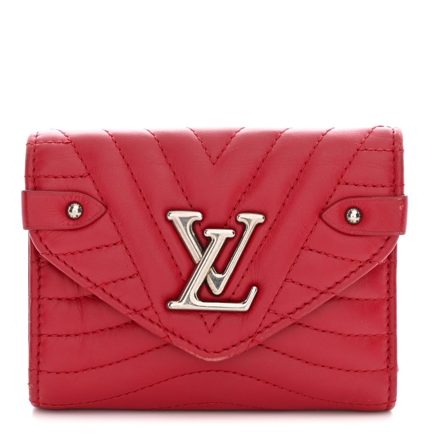 Louis Vuitton Calfskin New Wave Compact Wallet Rouge 1 of 10