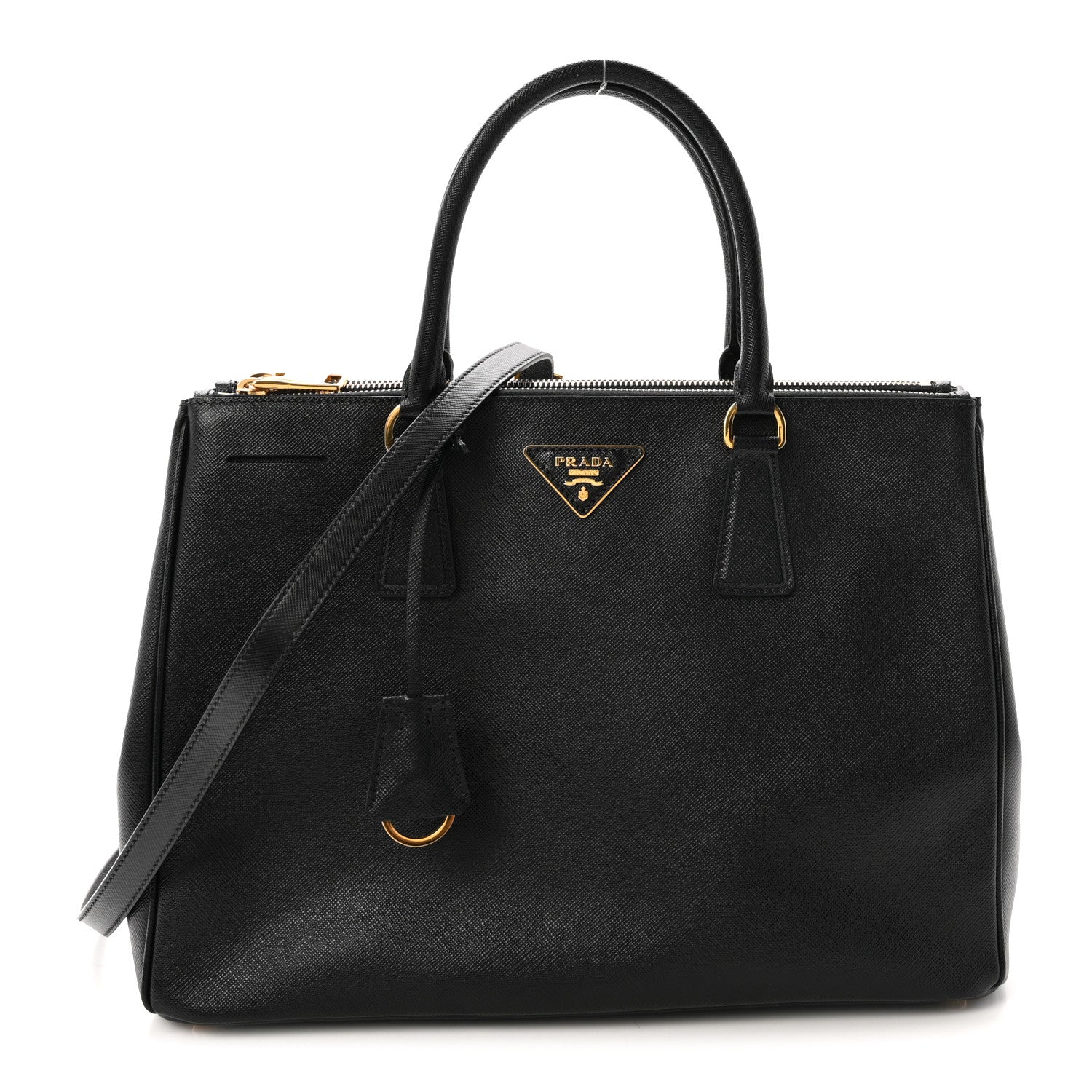 Prada Saffiano Medium Galleria Double Zip Tote Black 1 of 9