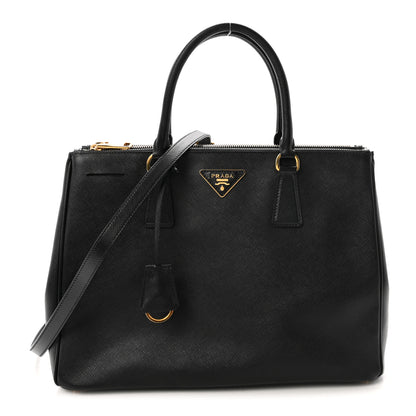 Prada Saffiano Medium Galleria Double Zip Tote Black 1 of 9
