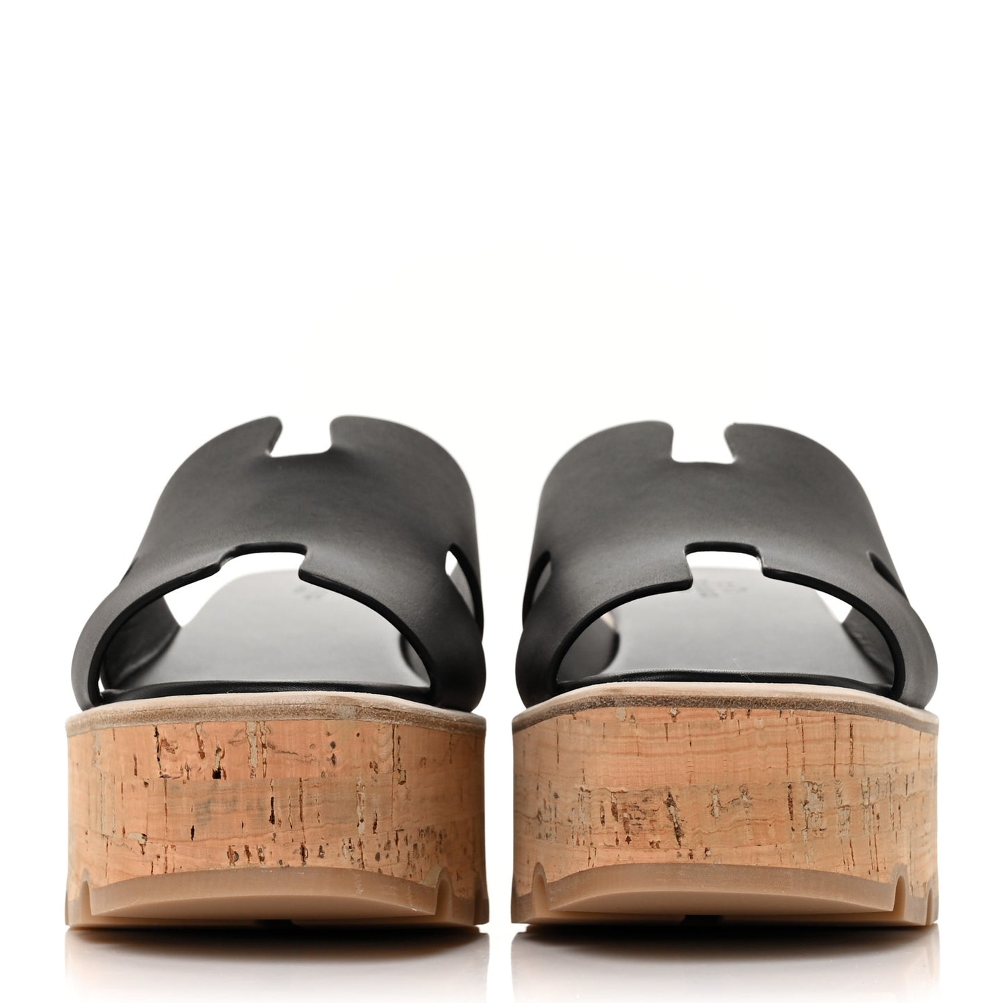 Calfskin Cork Eze 30 Sandals 38 Black