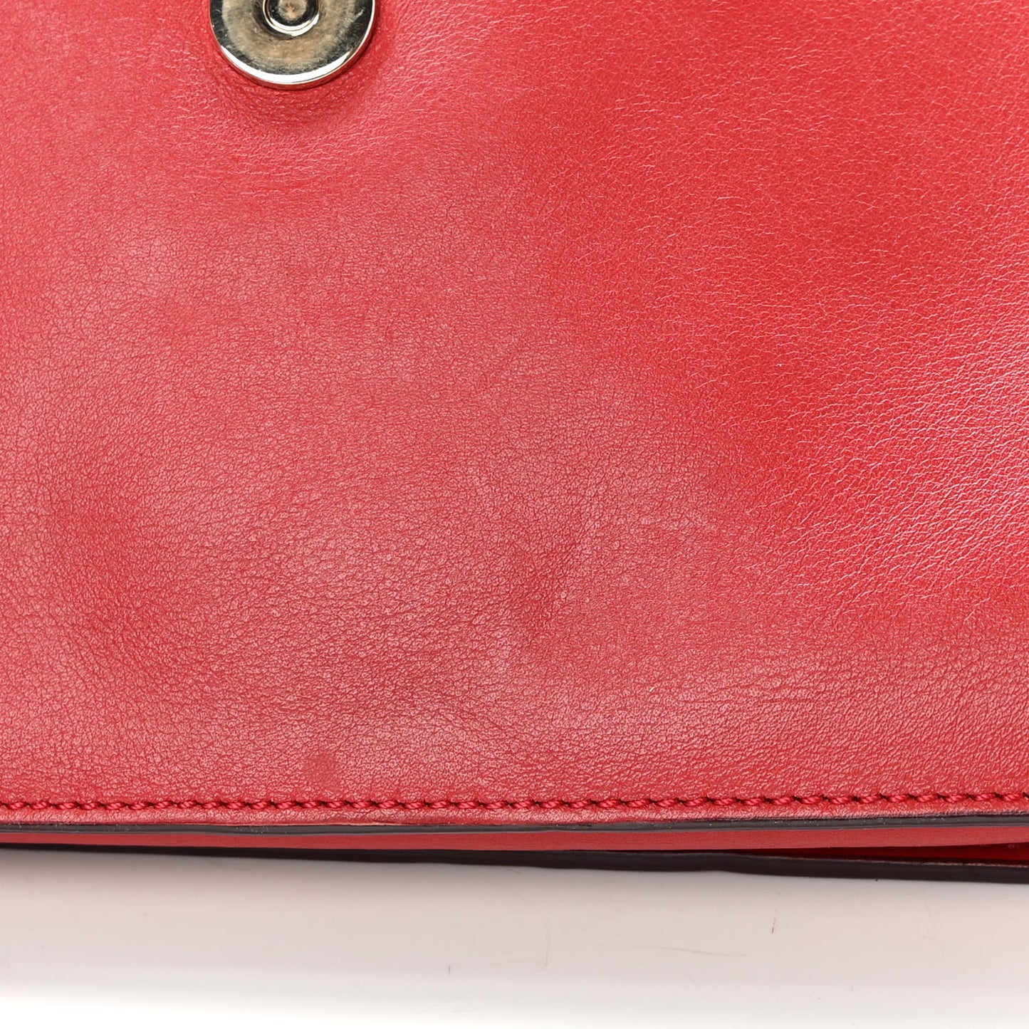 Suede Calfskin Small Faye Shoulder Bag Red