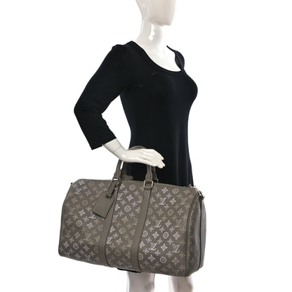 Louis Vuitton Mahina Flight Mode Keepall Bandouliere 45 Gray 2 of 10