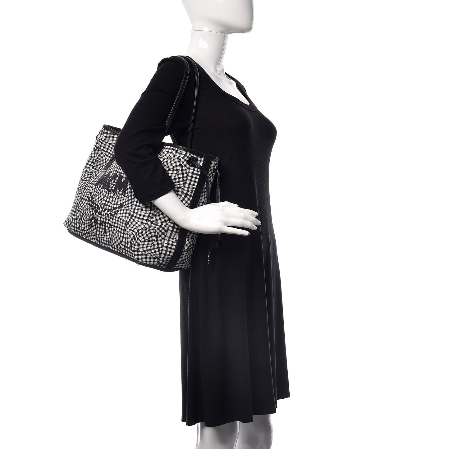 Visetos Medium Liz Reversible Shopper Tote Black