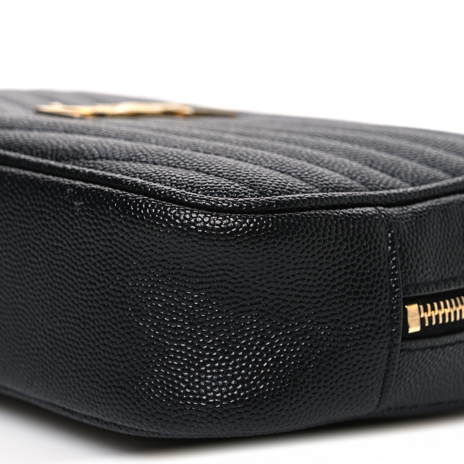 Saint Laurent Grain De Poudre Matelasse Monogram Mini Lou Camera Bag Black 9 of 9
