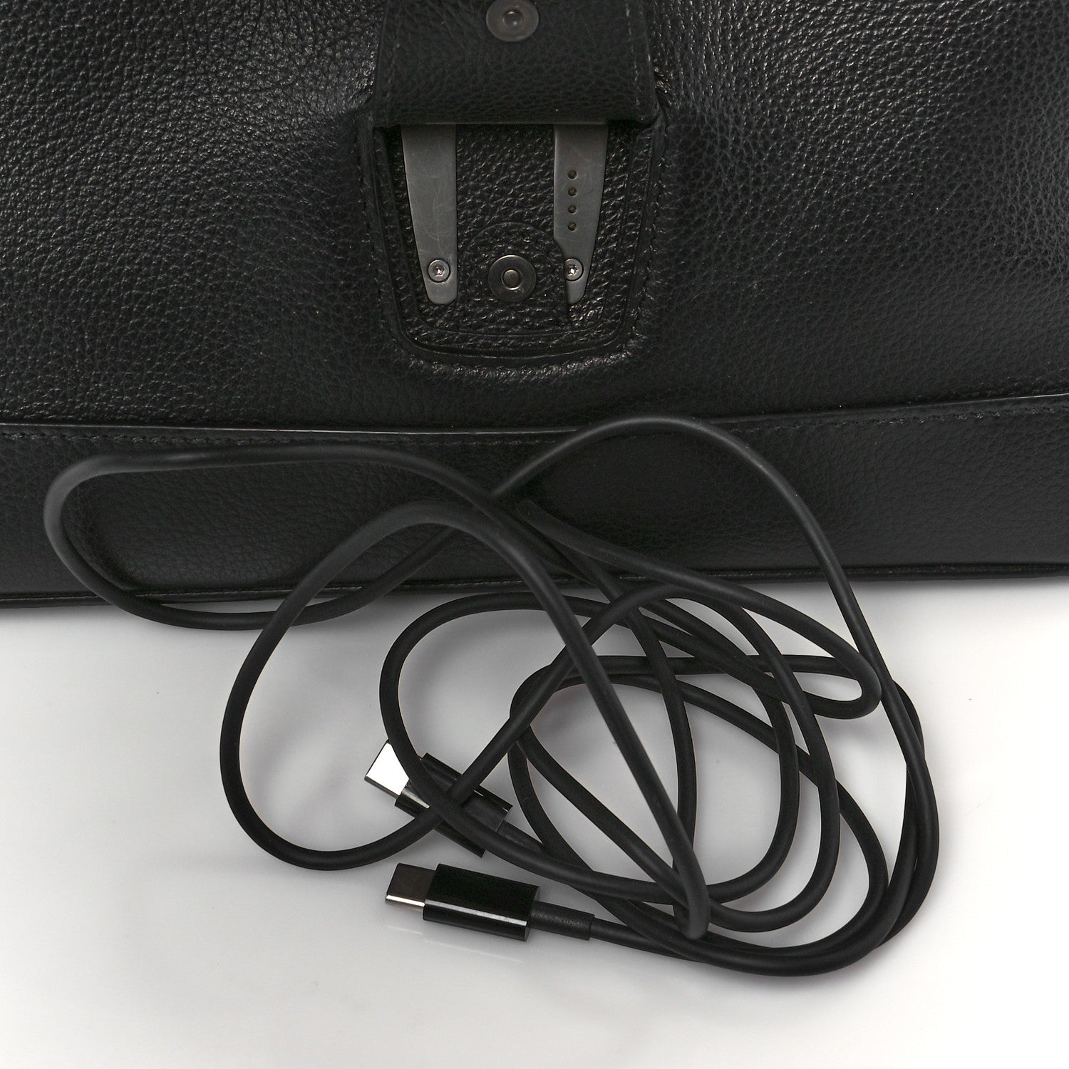 Balenciaga Calfskin LED Logo Projector Top Handle Bag Black 12 of 14