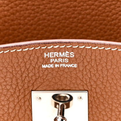 Hermes Taurillon Clemence Birkin 30 Gold 6 of 10