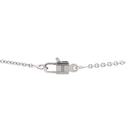 Hermes 18K White Gold Diamond Constance Amulettes Pendant Necklace 5 of 6