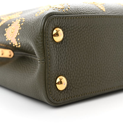 Louis Vuitton Taurillon Flowers Capucines BB Khaki 8 of 9