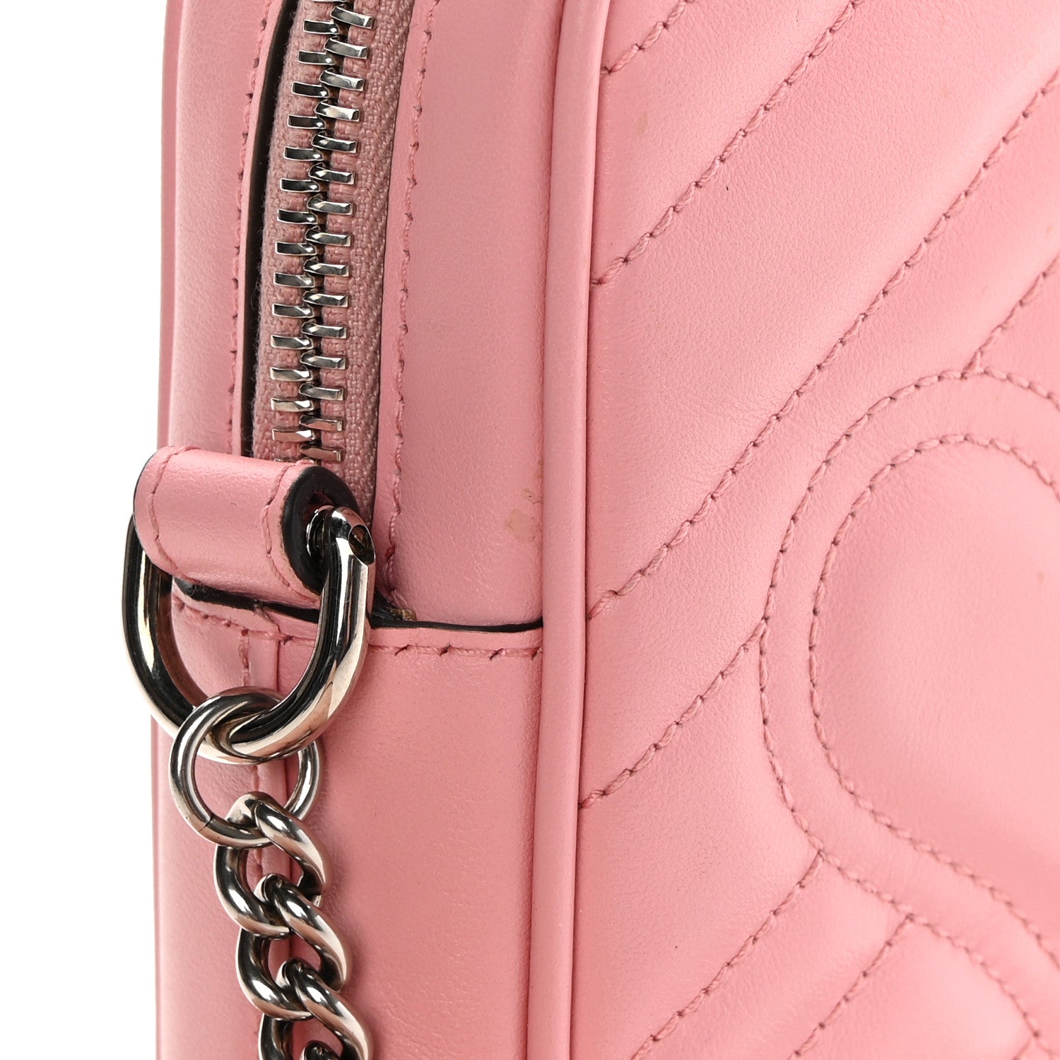 Gucci Calfskin Matelasse Mini GG Marmont Crossbody Bag Wild Rose 13 of 13