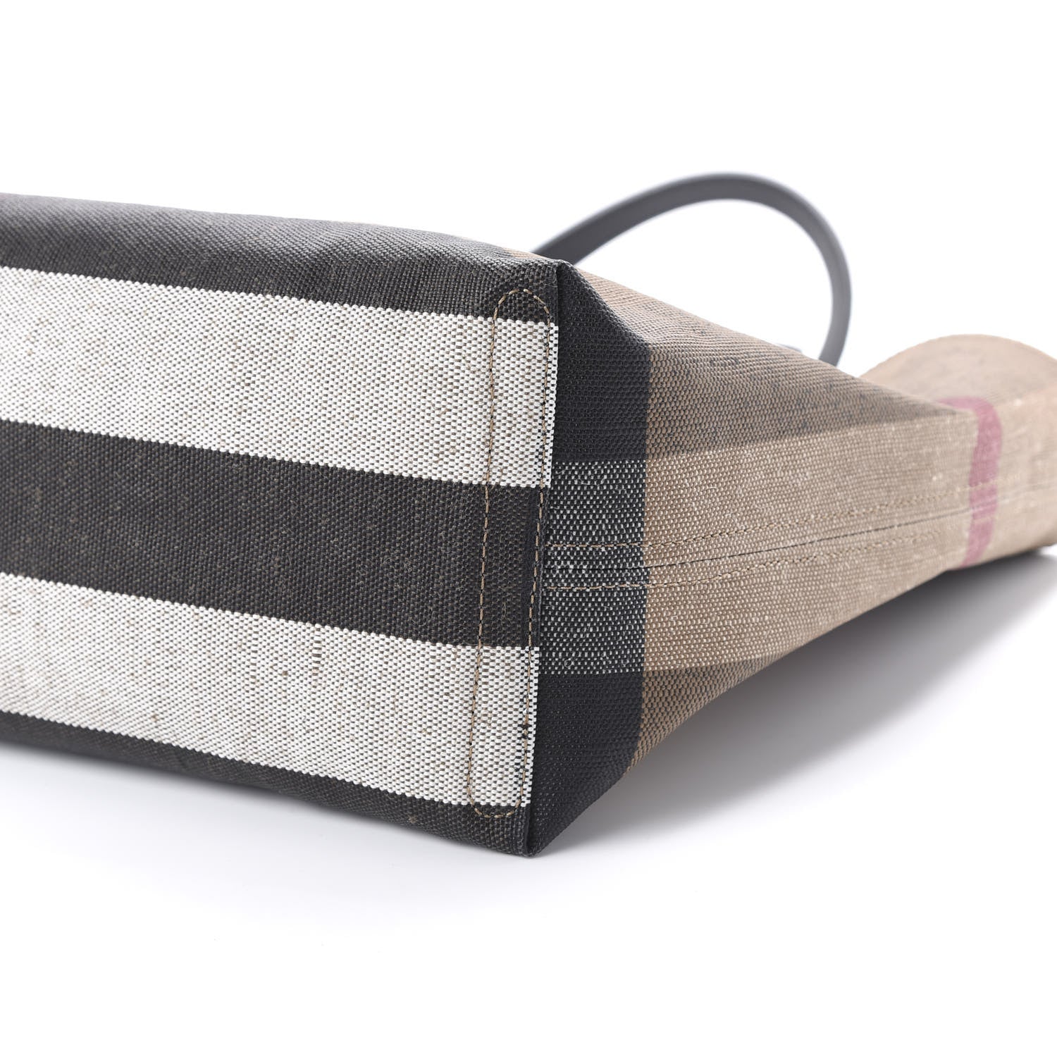 Burberry Coated Canvas Mega Check Medium Doodle Tote Black 7 of 9