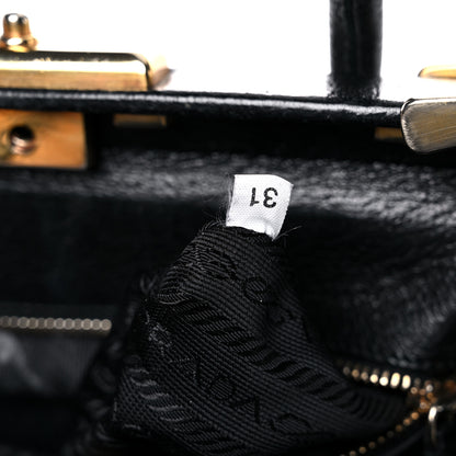 Prada Goatskin Cerniera Doctor Bag Black 7 of 42