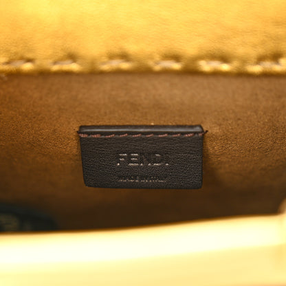 Fendi Vitello Catalan Mirror Plexiglass Mini Fendi Sunshine Shopper Tote Gold 6 of 11