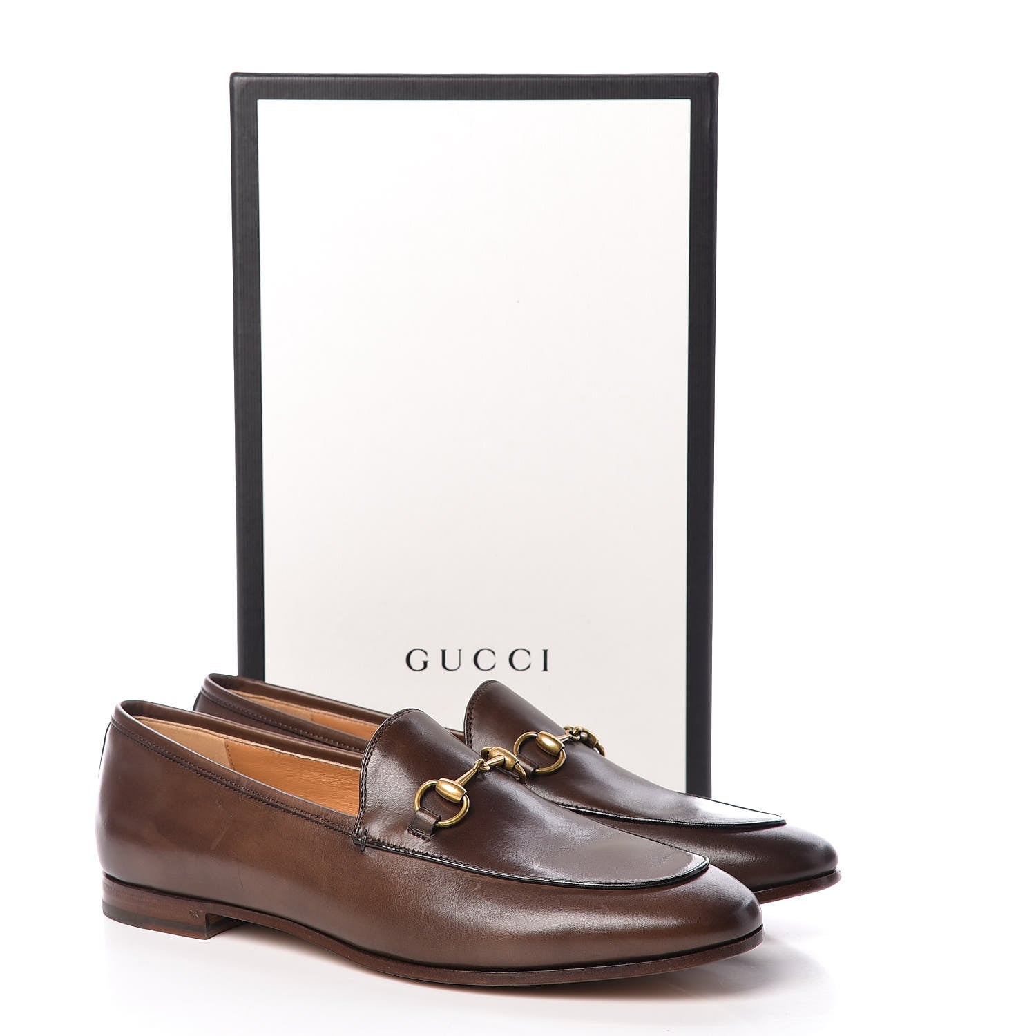 Gucci Calfskin Womens Jordaan Loafers 39 Fondente Brown 8 of 8