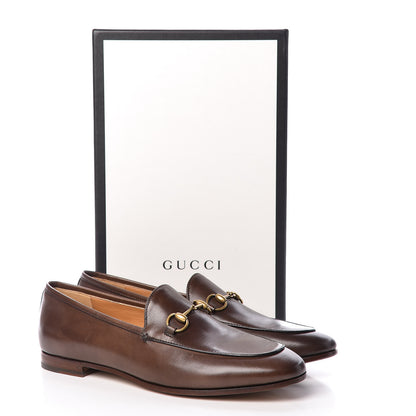 Gucci Calfskin Womens Jordaan Loafers 39 Fondente Brown 8 of 8