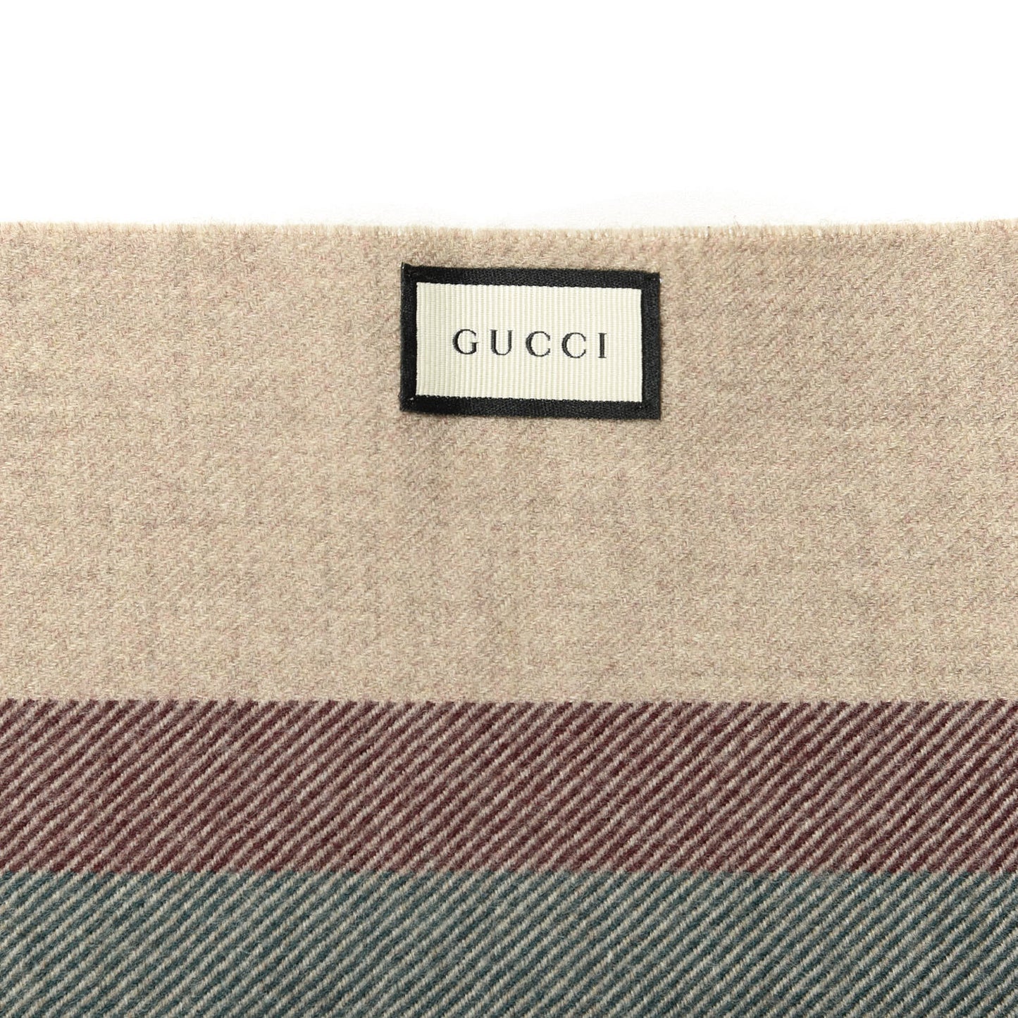 Wool Junweb Scarf Sand Bordeaux