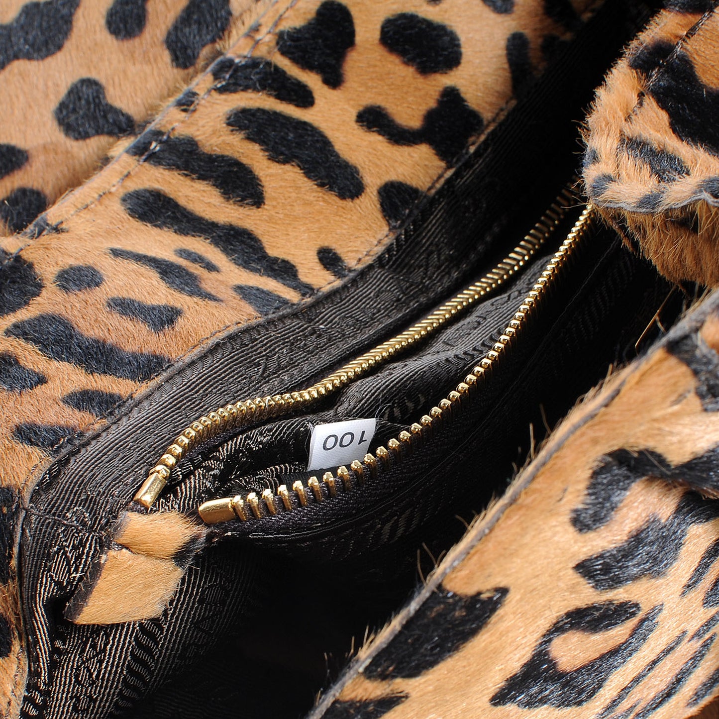 Calf Hair Leopard Print Shopping Tote