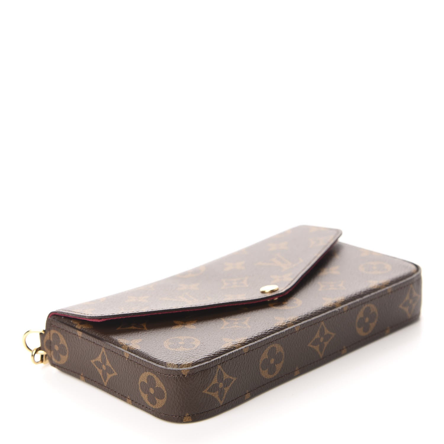 Louis Vuitton Monogram Pochette Felicie Chain Wallet Fuchsia 4 of 10