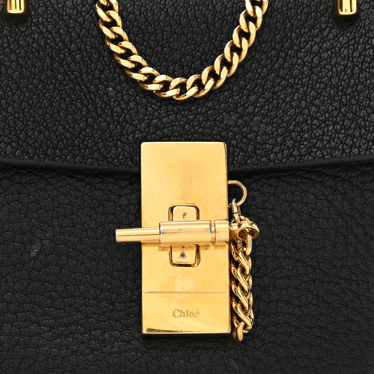 Chloe Grained Lambskin Mini Drew Shoulder Bag Black 9 of 13