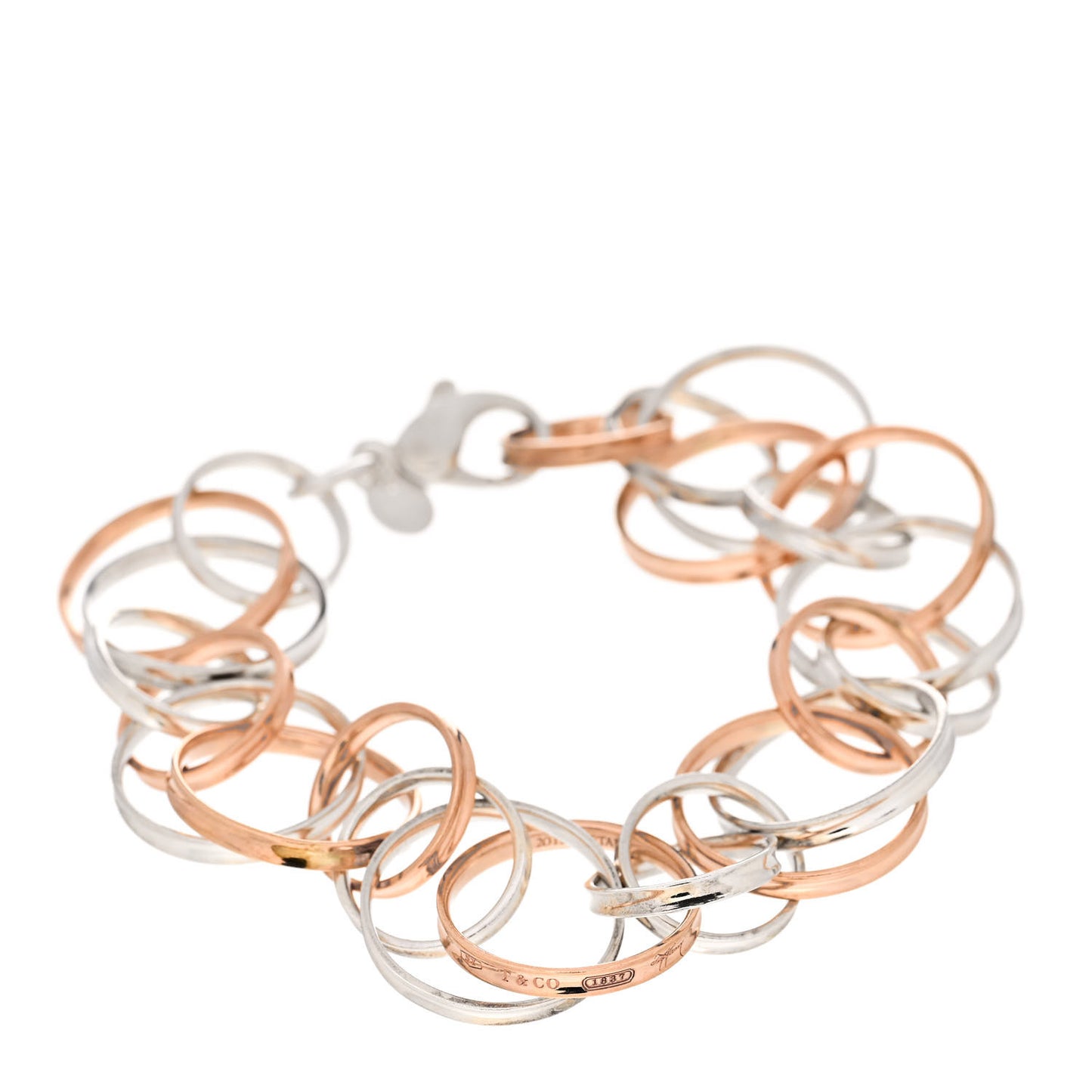 Sterling Silver Rubedo 1837 Interlocking Circles Bracelet