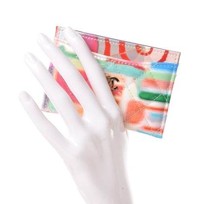 Chanel Patent Printed Quilted Card Holder Multicolor 2 of 9