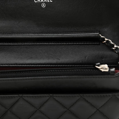 Chanel Lambskin Quilted Wallet On Chain WOC Black 12 of 14