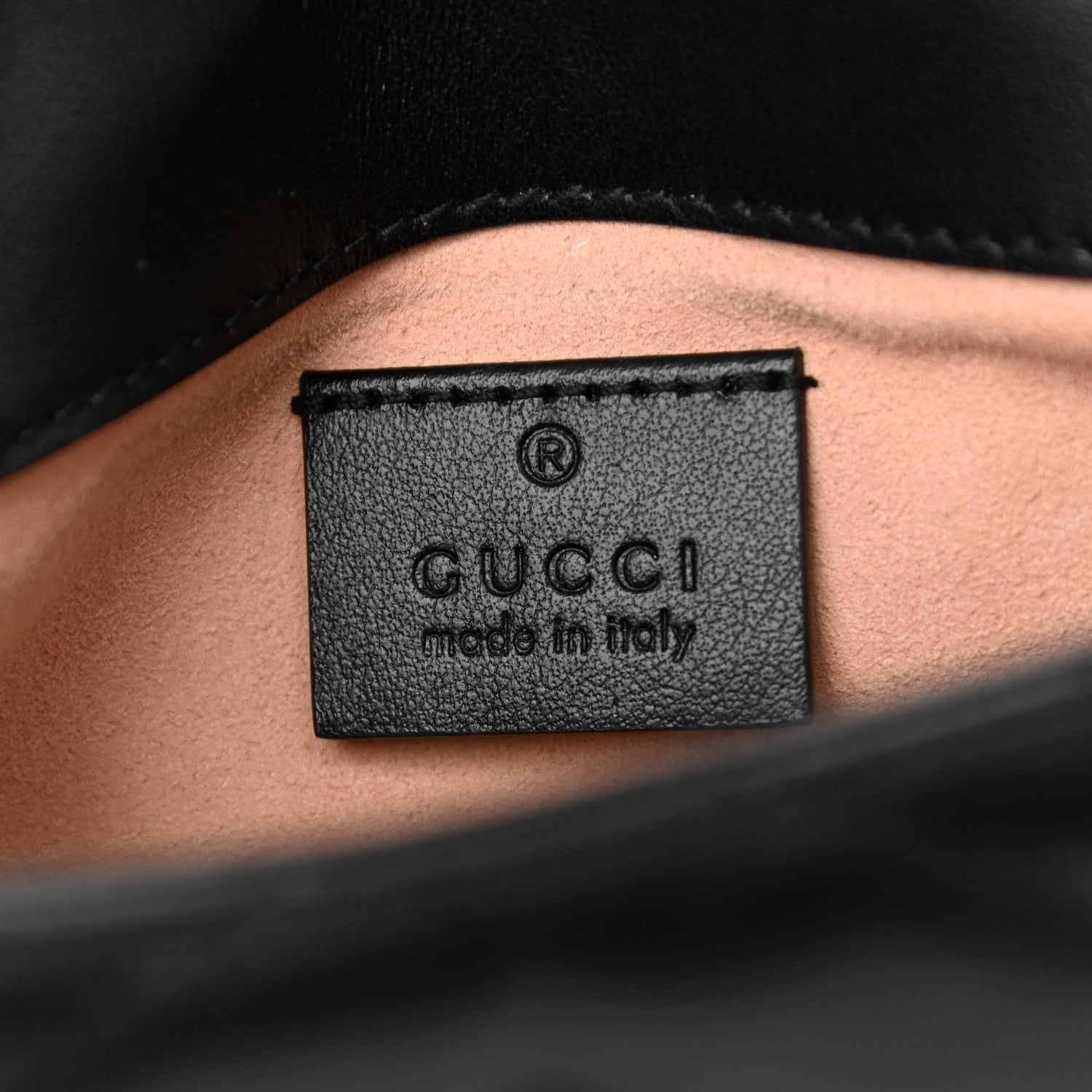 Gucci Calfskin Matelasse Super Mini GG Marmont Shoulder Bag Black 6 of 10