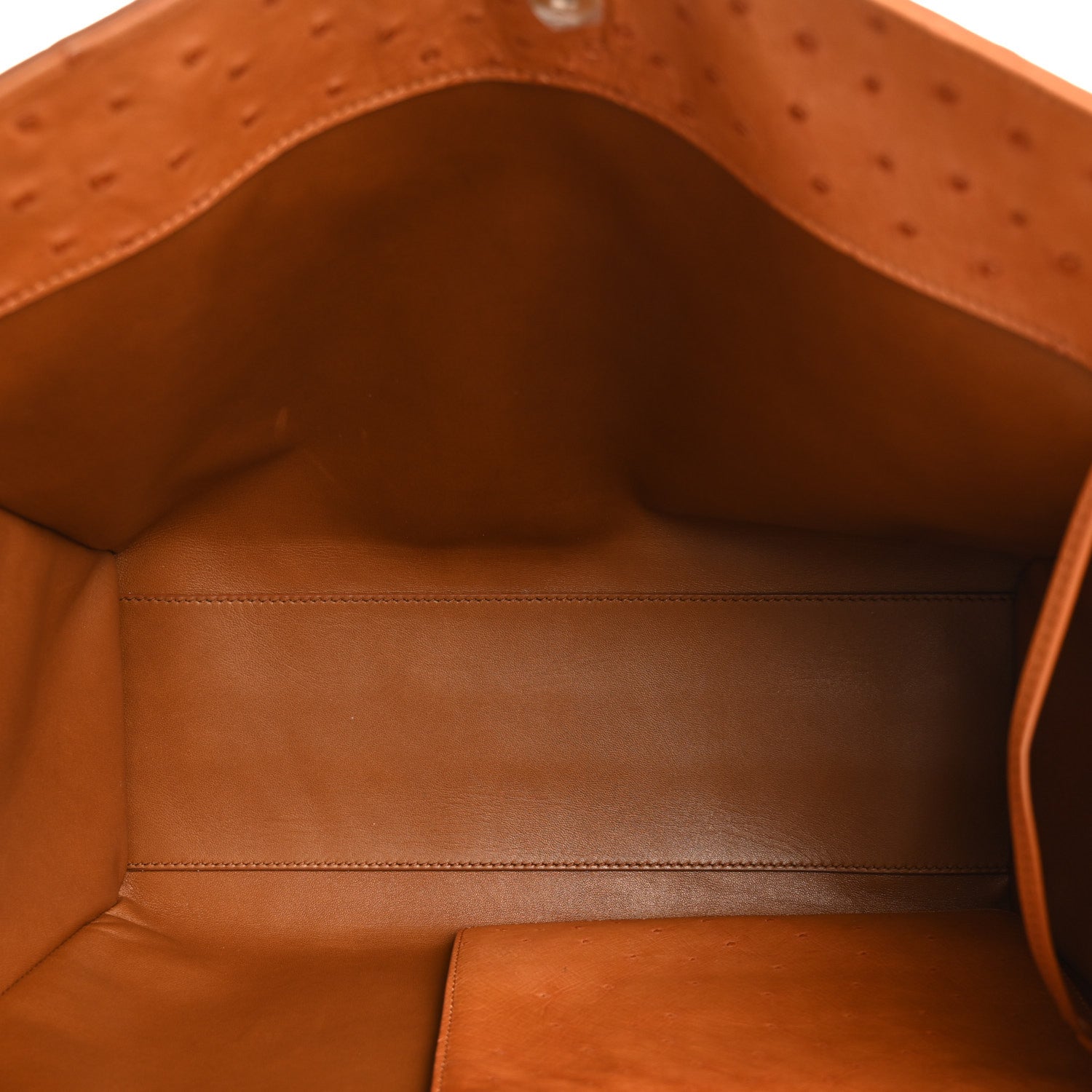 The Row Ostrich Alexia Bag Caramel 6 of 11