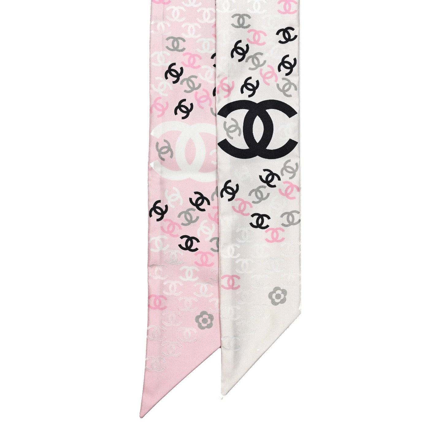 Silk CC Slim Bandeau Pink Ecru Black