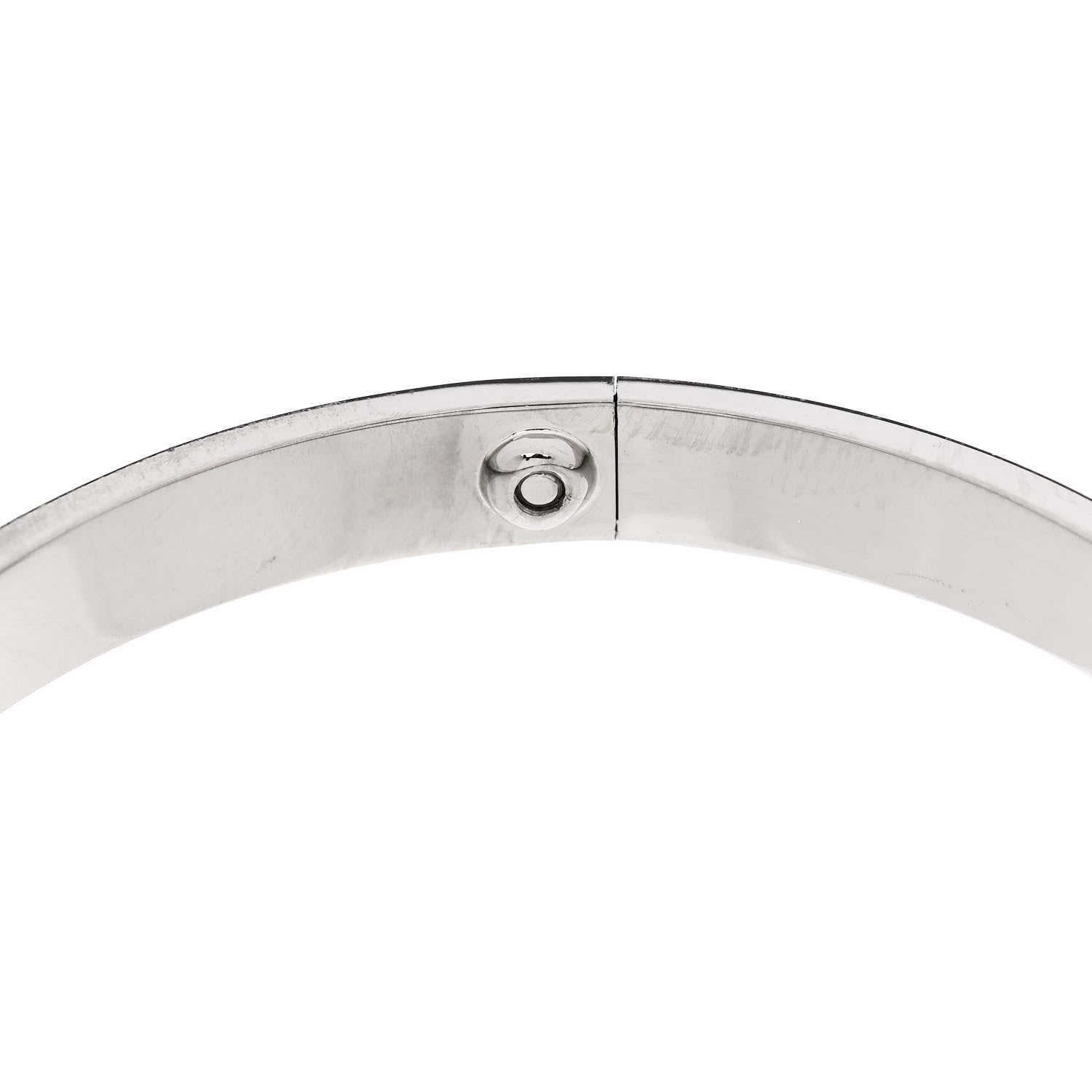 Cartier 18K White Gold LOVE Bracelet 20 8 of 10