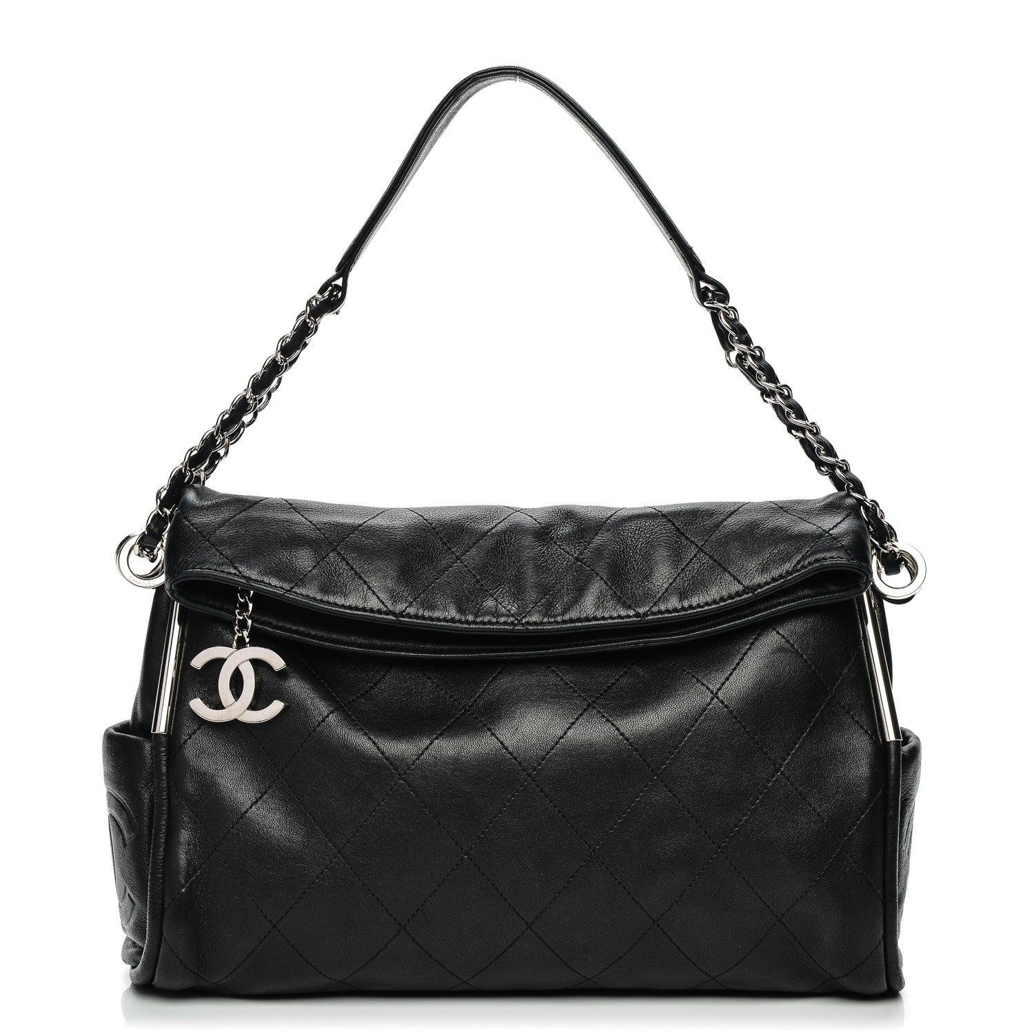 Chanel Lambskin Stitched Medium Ultimate Soft Tote Black 1 of 7