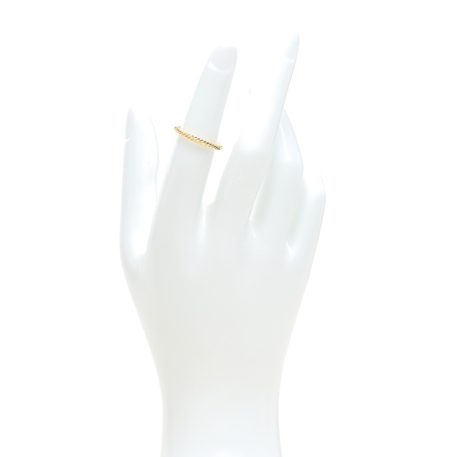 David Yurman 18K Yellow Gold 2mm Cable Classics Band Ring 48 4.5 3 of 4