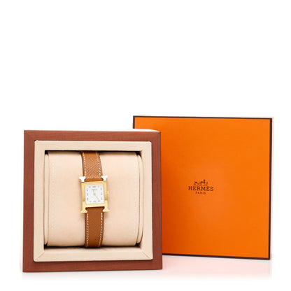 Hermes Stainless Steel Epsom 17.2mm Heure H Hour Quartz Watch Gold 5 of 5