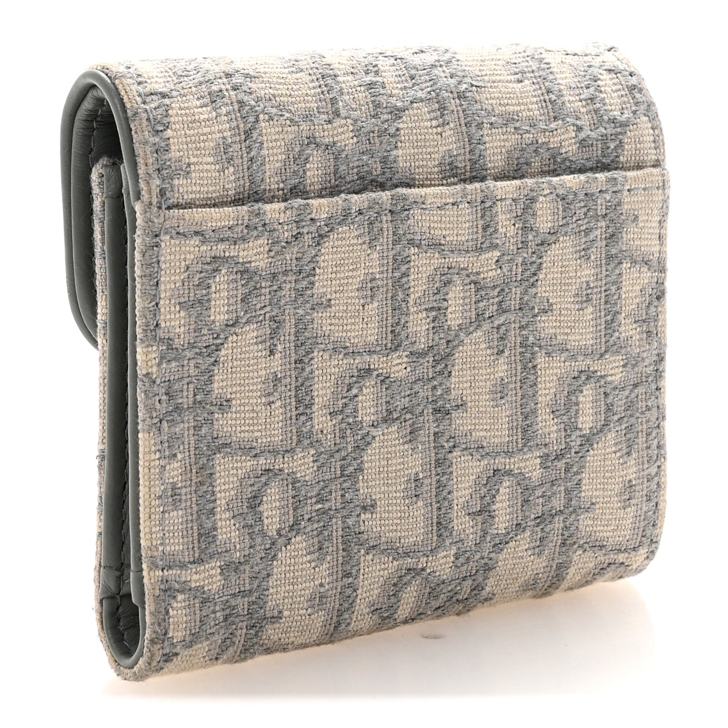 Oblique Saddle Lotus Wallet Grey