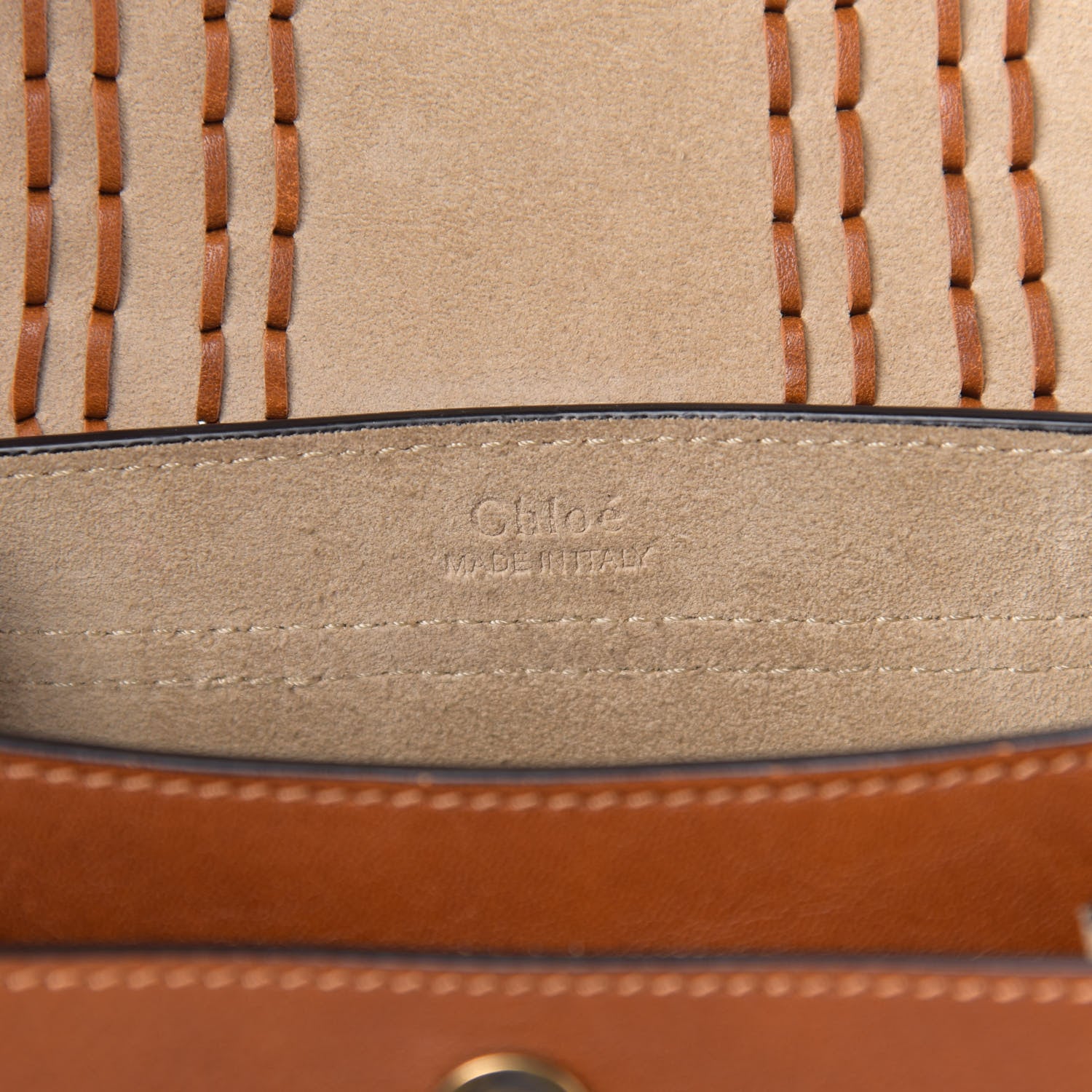Chloe Calfskin Mini Hudson Shoulder Bag Caramel 6 of 9