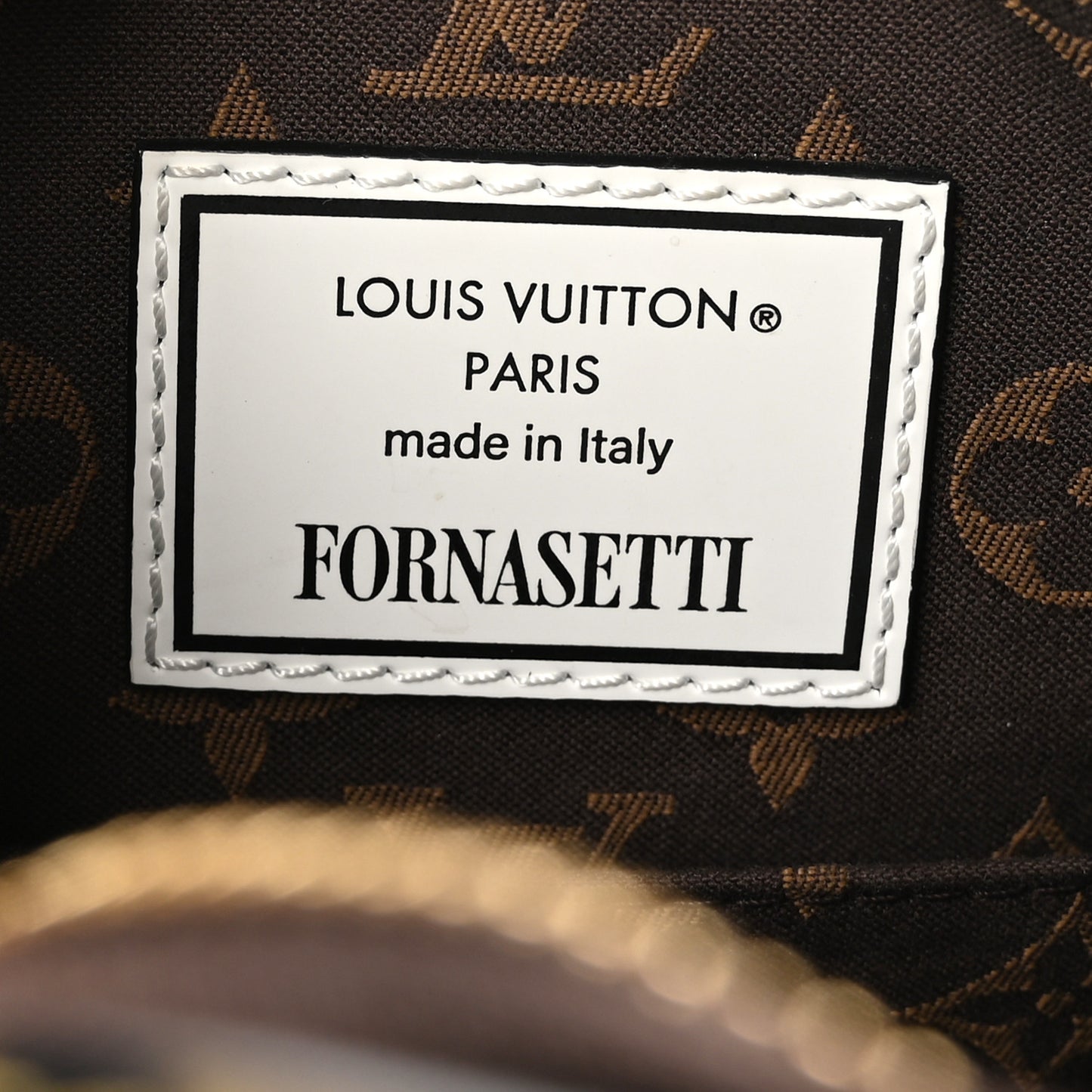 X FORNASETTI Calfskin Fornasetti Speedy Bandouliere 25 Gold