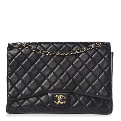 Chanel Lambskin Quilted Maxi Single Flap Black 1 of 13